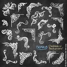 Chalkboard Frame Corners Clip Art Vintage White Border Great To Make Signs Cards Invites Free Commercial Use 10531 In 2021 Chalkboard Border Clip Art Vintage Chalkboard Designs