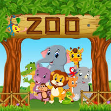 Find & download the most popular zoo cartoon vectors on freepik free for commercial use high quality images made for creative projects. Laeacco Baby Cartoon Animal Zoo Safari Party Baby Photographic Backgrounds Customized Photography Backdrops For Photo Studio Background Aliexpress