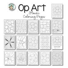 Op Art Flowers Coloring Pages Op Art Lessons Op Art Art Cube