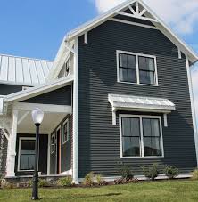 And since it's so dark the door creates contrast even though it's a harmonious color with all the natural colors surrounding it. Exterior House Color Trends For 2020 James Hardie