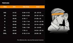 helmet size chart measurement guide spartan progear co