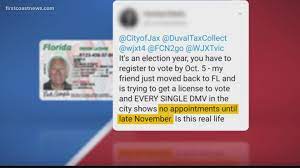 2021 questions and answers just like the real test. Voting Amid Florida Driver S License Id Appointment Backlog Firstcoastnews Com