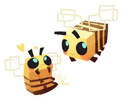 Beehives are crafted versions of bee nests. Cute Drawings Minecraft Bee Fanart Novocom Top