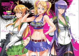 busujima saeko, miyamoto rei, juliet starling, and nick carlyle (highschool  of the dead and 1 more) drawn by satou_shouji | Danbooru