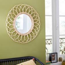 Miroir Rond Bamboo Fleurs Diam 55 Cm Leroy Merlin Miroir Tendances Deco Salon Miroir Rond