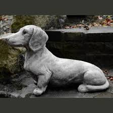 Happy Larry Lowry Dachshund Stone Garden Statue & Reviews