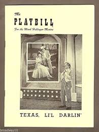 Johnny Mercer"TEXAS LI'L DARLIN" Kenny Delmar/Loring Smith/Mary Hatcher  1949 Broadway Playbill at Amazon's Entertainment Collectibles Store