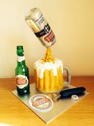 Stella Alcohol Beer Mug Infinity Gravity 18th Birthday Cake