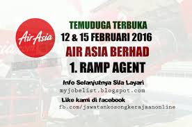Jawatan kosong malindo air | kepada mereka yang sedang mencari jawatan kosong dan berminat untuk berkerja di malindo air anda diperlawa untuk segera membuat permohonan bagi mengisi kekosongan saya amat berminat utk bekerja di klia, dan sangat2 memerlukan kerja sekarang. Temuduga Terbuka Airasia Berhad Sebagai Ramp Agent Pada Februari 2016