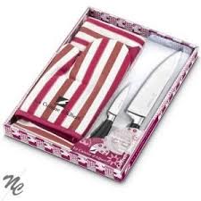 Set 2 Couteaux De Cuisine Avec Manille Et Tablier De Cuisine Fushia Achat Vente Couteau De Cuisine Set 2 Couteaux De Cuisine A Cdiscount