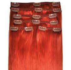Wear just like your own hair! Clip In Hair Extensions Copper Ginger 350 Orange Red