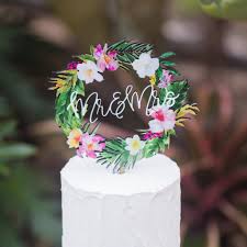 Tropical Wedding Cake Topper Wedding Cake Toppers Wedding Cake Fresh Flowers Big Wedding Cakes