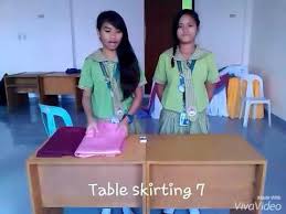 Diamond Table Skirting Youtube Table Skirt Swag Style Table Style