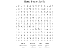 Harry Potter Spells Word Search Wordmint Makes invisible ink become visible. harry potter spells word search wordmint