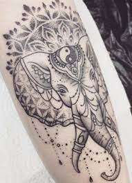 In general, the elephant tattoos themselves represent a lot of things, and in this one, the white eyes make it even deeper. Cool Mandala Elephant Head Tattoo Designs Spiritustattoo Com Elephant Head Tattoo Mandala Tattoo Design Elephant Tattoos