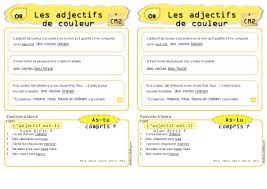 Préparation pédagogique elabore l'exercice sur les adjectifs de couleur en enlevant la partie qui donne la solution sur le document texte téléchargé et le fait imprimer; Les Adjectifs De Couleurs Exercices