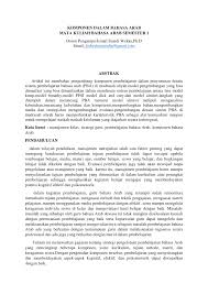 Pengenalan warna dalam pembelajaran bahasa arab dapat dilakukan dengan media digital. Pdf Komponen Dalam Bahasa Arab