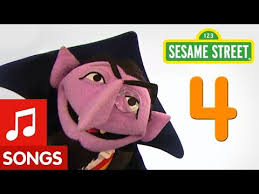 Kids count themselves in colorblock grids. The Count From Sesamestreet Counts To 4 Sesame Street Number Song Preschool Counting