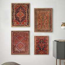 Carpets woven in central persia tend to be the most characteristic of all persian rugs. Oriental Rugs Pattern Vintage Posters And Prints Antique Persian Carpets Retro Wall Art Canvas Painting Pictures Home Decor Nordic Wall Decor