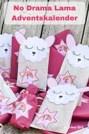 Vorlage Lama Adventskalender No Drama Lama Adventkalender Adventskalender Basteln Adventskalender Kinder Basteln