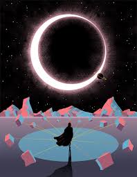That effect is called an annulus or ring of fire around the moon. Annular Solar Eclipse Gif On Behance