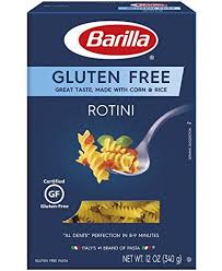 Barilla Gluten Free Pasta Rotini 12 Ounce Barilla Gluten Free Pasta Gluten Free Pasta Quaker Oats Gluten Free