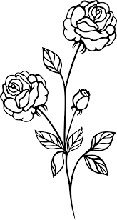 Rose Black And White Rose Flower Clip Art Flower Line Drawings Clip Art Vintage Roses Drawing