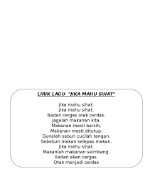 Puedes hacer los ejercicios online o descargar la ficha como pdf. Lirik Lagu Jika Mahu Sihat