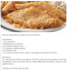 Long John Silver S Batter Alike Recipes Grilled Fish Recipes Fish Batter Recipe