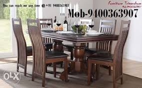 However, when buying a table, ensure that your tabletop is sealed so moisture and liquid does not damage the precious wood. Pin By Furniture Triandrum On Kerala Furniture Wooden Dining Room Table Wood Dining Table Brown Wood Dining Table