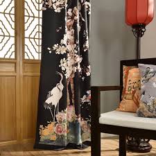 Black Floral Vintage Light Blocking Bird Curtains Bird Curtains Cool Curtains Floral Decor Living Room