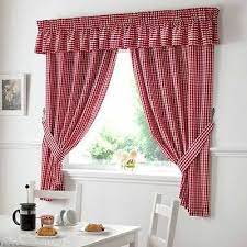 Sponsored Link Gingham Check Red White Kitchen Curtains Drapes W46 X L54 Pelmet W132 X L10 Gingham Curtains White Kitchen Curtains Red Kitchen Curtains