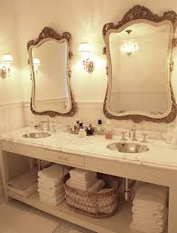 What collections are available within white bathroom vanities? Gold Gilded Mirrors Home French Bathroom Beautiful Bathrooms