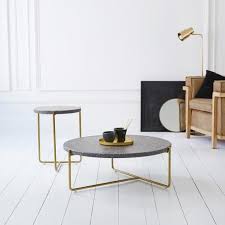 Metal And Terrazzo Coffee Table 80 Anatole Table Basse En Laiton Table Basse Mobilier De Salon