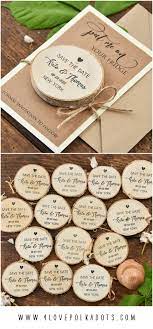 Save The Date With Wooden Magnet Personalized With Your Details 4lovepolkadots Spons Wedding Invitations Rustic Country Wedding Invitations Wedding Saving