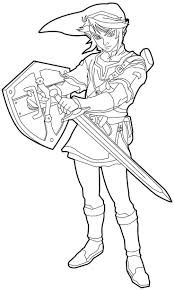 You'll notice a book on the top of the centre shelf. Link Zelda Coloring Pages Coloring Home