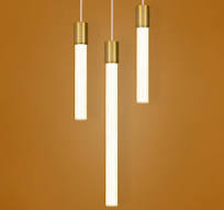Theo: Slim & Modern Cylinder Light Rod Pendant | Visa Lighting