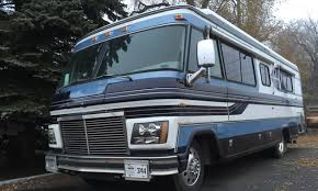 Image result for Blue 1970 Motor Home