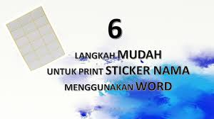 Nak letak nama produk ke….nama brand…? 6 Langkah Mudah Print Sticker Nama Raihan Jalaludin S Blog