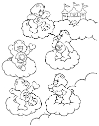 Free printable coloring pages and book for kids. Care Bears Playing On The Clouds Coloring Pages Best Place To Color