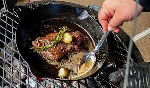 The steak cooks with a nice brown crust on the outside and the meat stays juicy and flavorful on the inside. Grill It In A Cast Iron Skillet
