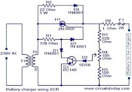 Mobile cellphone battery charger circuit circuit diagram mobile cellphone battery charger circuit stops charging when battery is full charged, portable unit charging of the mobile phone, cellphone battery is a big problem while traveling as power supply source is not generally accessible. Battery Charger Circuit Using Scr