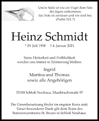 Изучайте релизы bruno schmidt на discogs. Traueranzeigen Von Heinz Schmidt Www Westfalen Blatt De