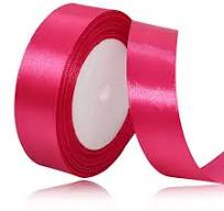 Solid Color Hot Pink Satin Ribbon, 1 Inches x 25 Yards Fabric Satin Ribbon  for Gift Wrapping, Crafts, Hair Bows Making, Wreath, Wedding Party ...