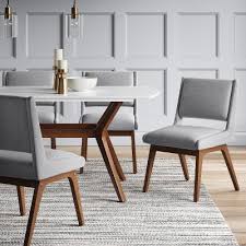 Holmdel Mid Century Dining Chair Light Gray Project 62 Mid Century Dining Chairs Midcentury Modern Dining Chairs Dining Chairs