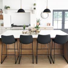 If your kitchen island is large, then the seating for it can utilize full size chairs. Kitchen Stools For Kitchen Island Kitchen Island Chairs Modern Black Bar Stools Kitchen