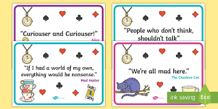 Where are you? she says this because she is lost in a maze that contains many different colors. Alice In Wonderland Quotes Display Posters Teacher Made