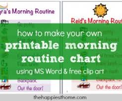 Morning Routine Chart Archives The Happiest Home