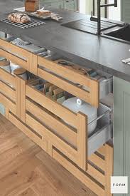 Green Shaker Style Hidden Kitchen Cabinets In 2020 Handleless Kitchen Hidden Kitchen Shaker Style Kitchens
