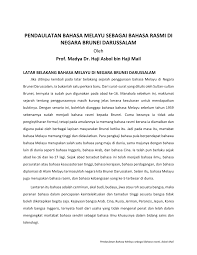 Di peringkat kebangsaan dan antarabangsa: Pdf Pendaulatan Bahasa Melayu Sebagai Bahasa Rasmi Di Negara Brunei Darussalam